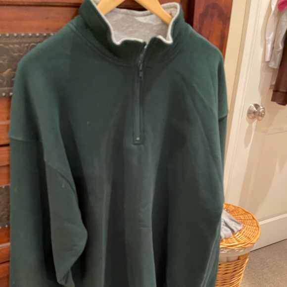 XXL GREEN COTTON HALF-ZIP JERSEY; Like New condition; sweatshirt material; $19 - Picture 9 of 16